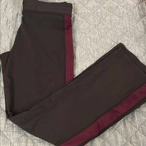 Women’s Black and Burgundy Athletic Pants